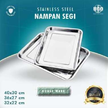 Nampan Stainless Tebal | Nampan Segi | Baking Tray | Baki Loyang Kotak