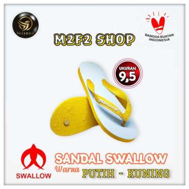Sandal Jepit Classic Swallow Original - Ukuran 9 - 9½ (Kemasan Satuan) Kuning 9½