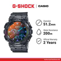 G-Shock GA-110TLS-8ADR Beach Time Lapse Series Jam Tangan Digital Analog Dial Grey Transparent Resin Band