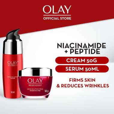 Olay Regenerist Micro Sculpting Day Cream 50gr & Serum 50ml Antiaging Tandem