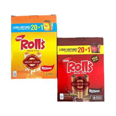 RICHEESE NABATI ROLLS 20x6gr NABATI ROLLS SG ROLL'S CHOCO