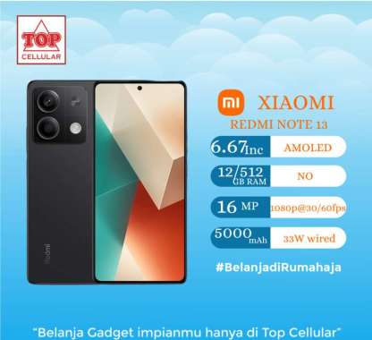 XIAOMI REDMI NOTE 13 4G [8/256 GB] GARANSI RESMI