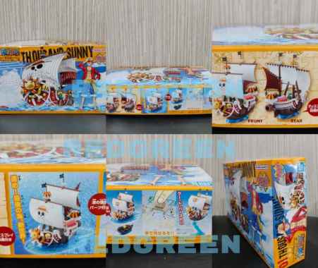 mainan anak model kit kapal anime one piece thousand sunny mainan koleksi