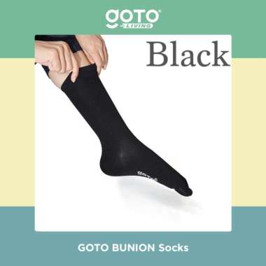 Goto Bunion Sock Toes Kaos Kaki Panjang Jempol Wanita Muslimah Tebal BLACK
