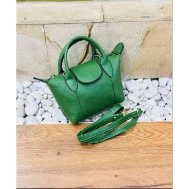 Tas kulit ala L*C mini Garut Bahan Premium By Aqila Fashion 17x6x13cm Ijo daun