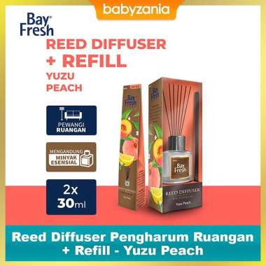 Bayfresh Reed Diffuser Pengharum Ruangan + Refill - Yuzu Peach