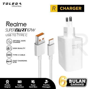 Realme Charger 67W Super Dart Type C Fast Charging Original 100%