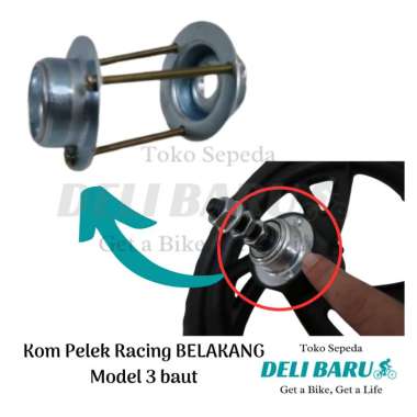 Deli baru Kom Velg racing komp mangkok pelek BELAKANG model 3 baut untuk sepeda anak ban busa ban bu