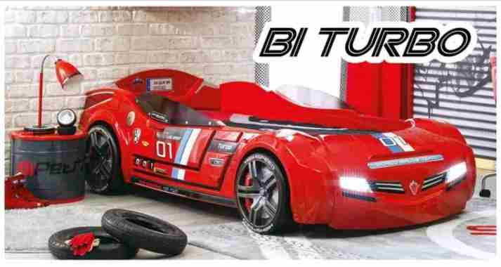 Tempat Tidur Anak Model Mobil dengan Lampu Kasur Latex dan Pocket Spring