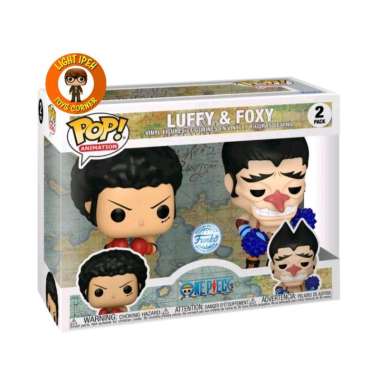 Funko Pop Original Exclusive Animation - One Piece 2 Pack - Afro Luffy & Foxy