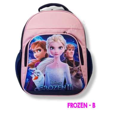 Tas Ransel Sekolah anak Laki/Perempuan Motif Kartun High Quality - Merah Sonic D Pink Frozen B