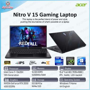 ACER NITRO V 15 GAMING LAPTOP ANV15-51 i7-13620H 16GB RAM 512GB SSD RTX 2050 4GB 15,6" FULL HD 144HZ