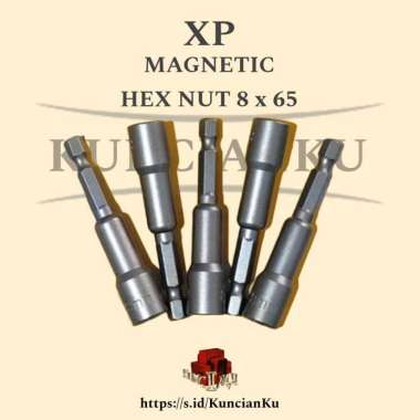 magnetic hex nut kunci baut baja ringan 8 x 65 baja ringan