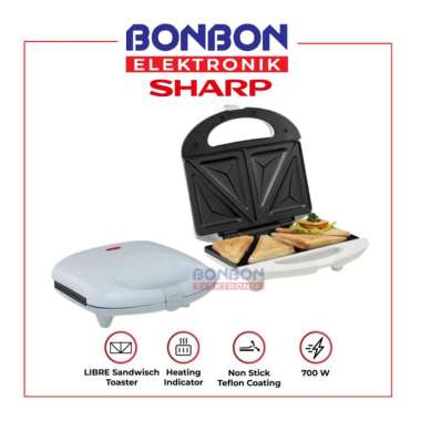 Sharp Toaster KZS-70L(W) LIBRE Sandwich Toaster - Pemanggang Roti Waffle Bread Sandwich KZS-70L Whit