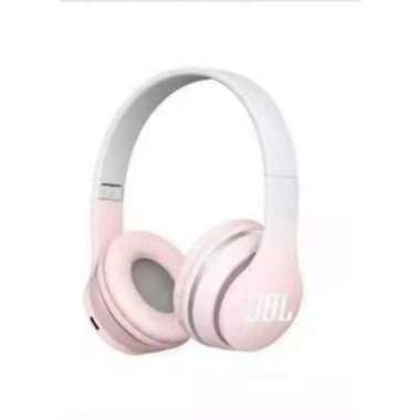 Headphone Bluetooth Wireless Bluetooth Super Bass Pink