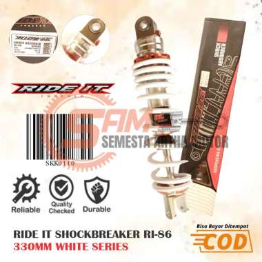 Shockbreaker Ride It RI-86 330mm Series White Peredam Kejut Belakang Beat Vario 125 Shock Matic