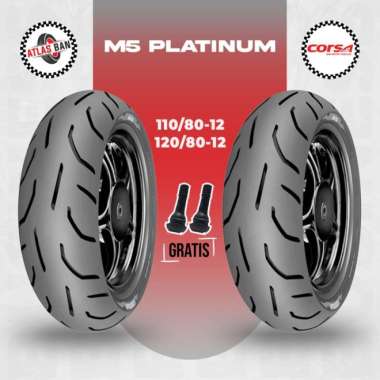 Paket Ban Motor CORSA M5 PLATINUM 110/80 - 120/80 Ring 12 Tubeless