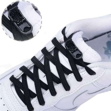 Tali Sepatu Elastis Elastic Shoe Lace Lock Klip Putih Lock Hita