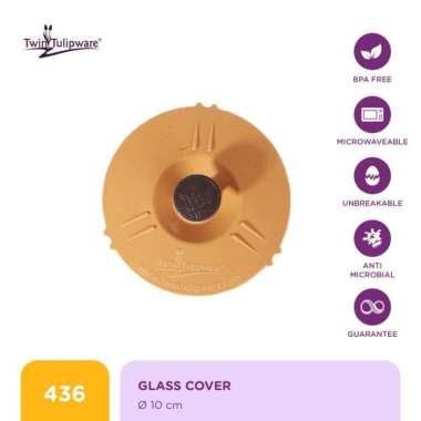 Tutup Gelas Silikon Twin Tulipware Glass Cover Golden Lady