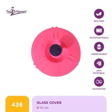 Tutup Gelas Silikon Twin Tulipware Glass Cover Pink Lady