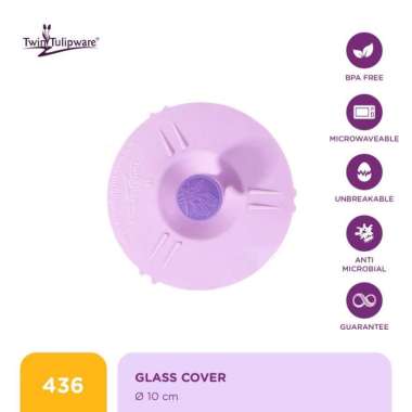 Tutup Gelas Silikon Twin Tulipware Glass Cover Vio