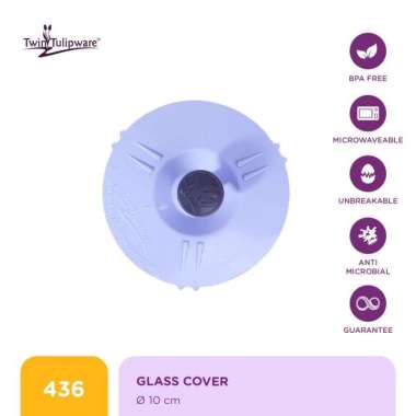 Tutup Gelas Silikon Twin Tulipware Glass Cover Blue Diamond