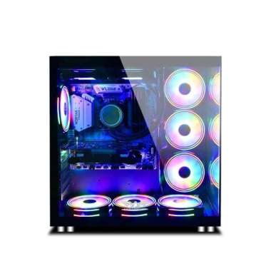 Casing PC Armaggeddon Nimitz TR8000 Black / White (Tanpa Fan) Hitam