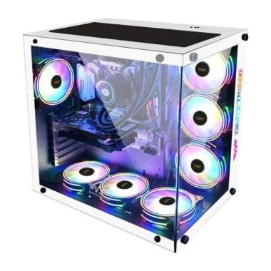 Casing PC Armaggeddon Nimitz TR8000 Black / White (Tanpa Fan) Putih