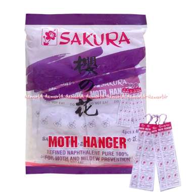 Sakura Moth Hanger 160gr Kampers Hanger Gantungan Kapur Barus Untuk Lemari Pakaian Baju Penghilang B