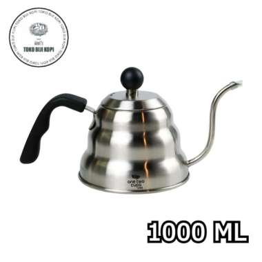 TEKO KETTLE LEHER ANGSA GOOSENECK STAINLESS 1000 ML (NON TERMOMETER)