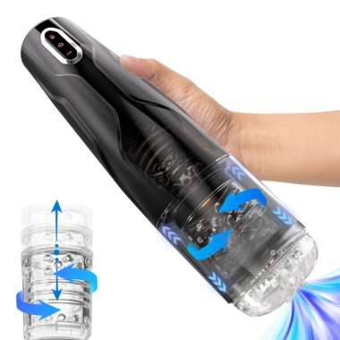 Automatic Male Mastur bator with Man Thrusting Rotating Visual Window Adult Sex Toys Electric Pocket