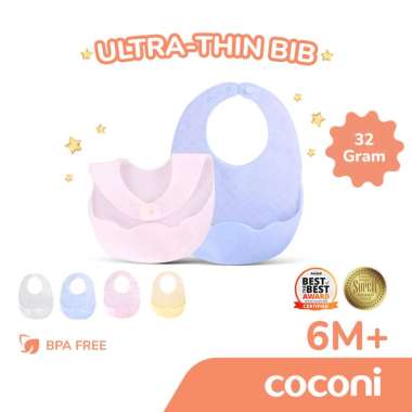 Coconi Ultra-Thin Silicone Bib Blue