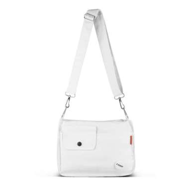 Tas Selempang Kanvas Luxwell Pushop - Hitam Putih