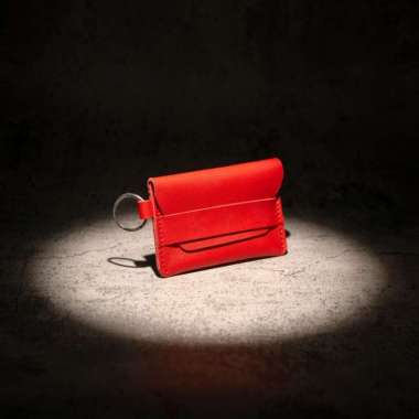 VICE Dompet STNK Mobil Motor Gantungan Kunci Kulit Asli Amplop Tutup Selip Merah