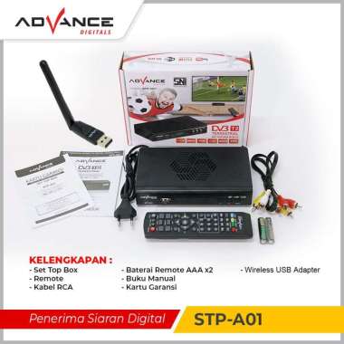 Advance Set Top Box Tv Digital set top box dvb t2 Garansi 1 Tahun STB+WIFI dongle