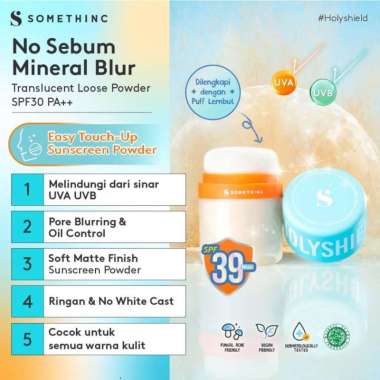 SOMETHINC No Sebum Mineral Translucent Loose Powder SPF30 Sunscreen 30 LosePowderSPF39