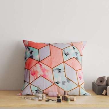 Ilus-Bantal Kursi Bantal Sofa Bantal Tidur Sofa LP 30x30cm MarbelPink