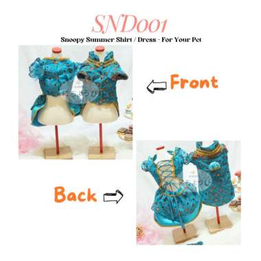 SND 006- INDIA LEHENGA STYLE DRESS - BAJU ANJING DRESS - AKSESORIS GIRL. XS