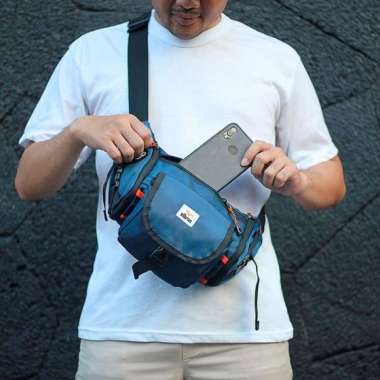 Tas Slempang Pria Distro CARGO 999 Tas Slempang Wanita Tas Selempang - Hitam Navy