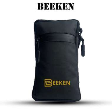 tas handphone mini - Hanging wallet hp - tas selempang pria - - Abu-abu Hitam