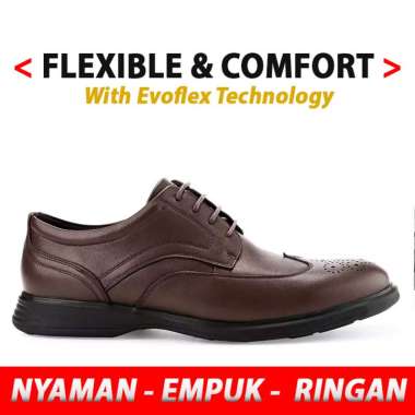 OBERMAIN SEPATU PANTOFEL PRIA ORIGINAL FORMAL KULIT COKLAT BROWN OM35