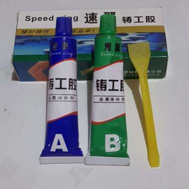 Lem Besi AB Tahan Panas Multifungsi Knalpot Lem Baja Tahan Panas / Lem AB Epoxy Kuat Penambal Besi S