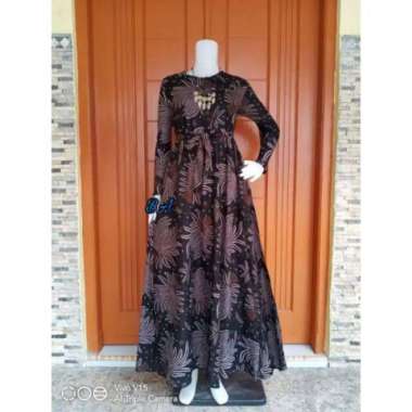 GAMIS BATIK WANITA JUMBO GAMIS BUSUI LD 120 - padi, M XXL padi