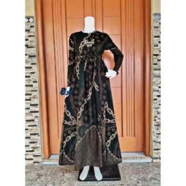 GAMIS BATIK WANITA JUMBO GAMIS BUSUI LD 120 - padi, M XL murai ijo