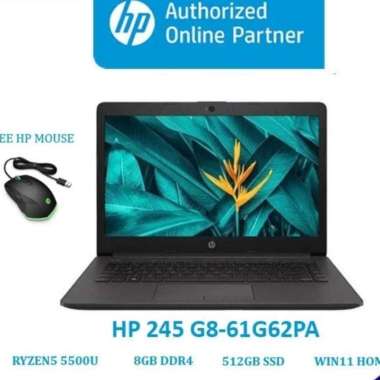 Notebook HP 245 G8 61G62PA Ryzen 5 14 inch Garansi Resmi