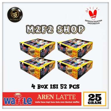 Tango Waffle Aren Latte | Wafer Krim Kopi Susu Gula Aren Sachet - 25 gr (Kemasan 4 Box)