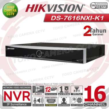 NVR 16 CHANNEL HIKVISION 12MP NVR CCTV NON POE 4K 8CH 1HDD