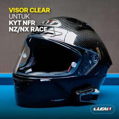 CLEAN Kaca Helm (No.49) KYT NFR Fullface / Visor NF-R / NX Race Putih