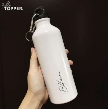 Custom Nama Tumbler Putih | Botol Stainless Steel | UV Print