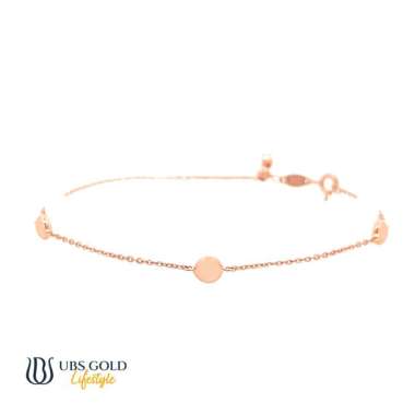 UBS Gold Gelang Emas Luna - Kgv7049 - 17k Adj 19cm-Rose Gold